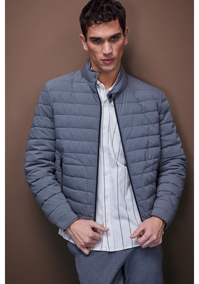 DeFacto Slim Fit Dar Kesim Dik Yaka Fermuarlı Mont D7497AX25SPGR221