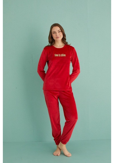 Gd Goldoremi 13164-20 Kadın Time To Shine Kadife Pijama Takım 001