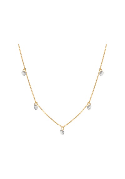 Cosar Silver 925 Ayar Taşlı Kolye Gold
