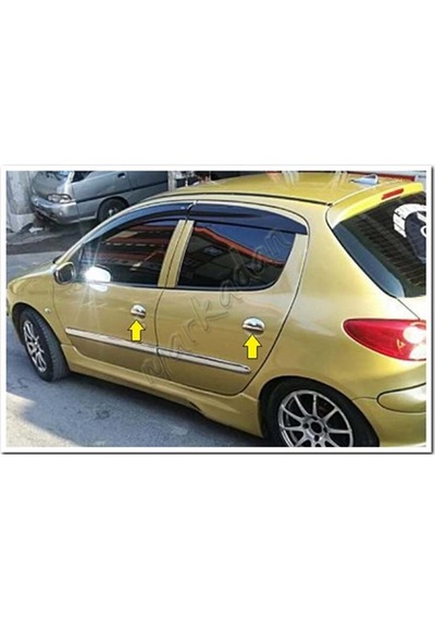 Woc Chrome Peugeot 206 Krom Kapı Kolu 1998-2012 4 Kapı  Paslanmaz