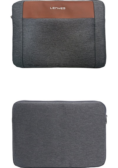 Lenyes Lb542 Rambler Serisi Su Geçirmez Polyester Kumaş 13-14 İnç Laptop Çantası Gri