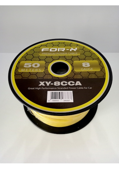Amfi Tesisat Güç Kablosu 8ga - Xy-8 Cca Oto Anfi 8ga Power 5 Metr