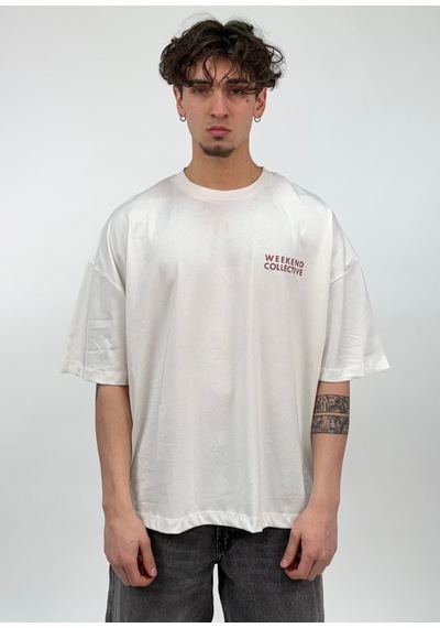 Zaee Weekend Collective Baskılı Oversize Tişört Çok Renkli