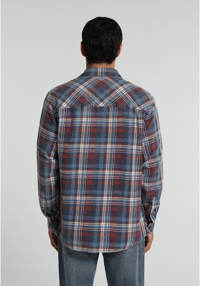 Colin's Colins Relaxed Fit Shirt Neck Ekoseli Erkek Mavi Uzun Kol Gömlek Cl1077506 Q1.v1 Inv İndigo Colin's Colins Relaxed Fit Shirt Neck Ekoseli Erkek Mavi Uzun Kol Gömlek Cl1077506 Q1.v1 Inv İndigo