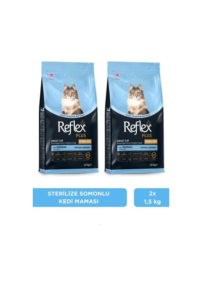 Reflex Plus Hipoalerjenik Kısırlaştırılmış/sterilised Somonlu Yetişkin Kedi Maması 1,5 Kg X 2