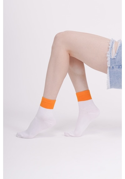 The Socks Company 3 Çift Kadın Beyaz Tenis Çorabı 23SDCR980P Beyaz