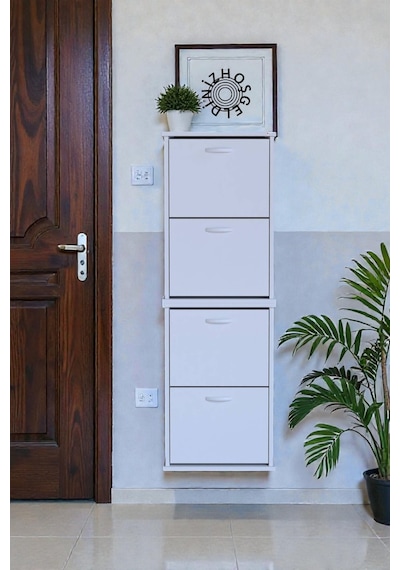 Eliusta Slim 4 Düşer Kapaklı 52 Cm Beyaz Asma Ayakkabılık Kapı Önü/antre 52x156x26 Cm Ayakkabılık Beyaz Eliusta Slim 4 Düşer Kapaklı 52 Cm Beyaz Asma Ayakkabılık Kapı Önü/antre 52x156x26 Cm Ayakkabılık Beyaz