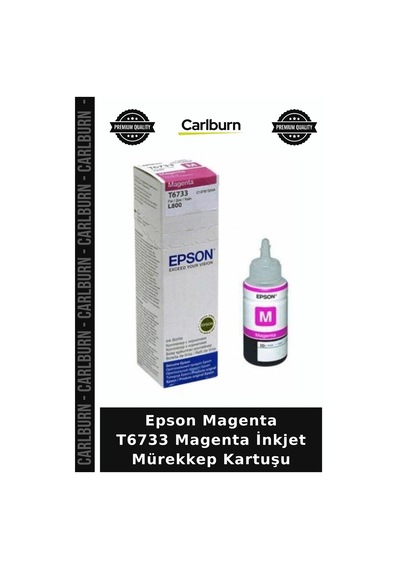 Epson Magenta T6733 Magenta İnkjet Mürekkep Kartuşu Cihaz Boyası Renkli Baskı Ofis Malzemesi