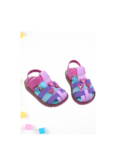 Papuç Sepeti Arzen-2879 Kız Bebek Ortopedik Sandalet Ayakkabı 001