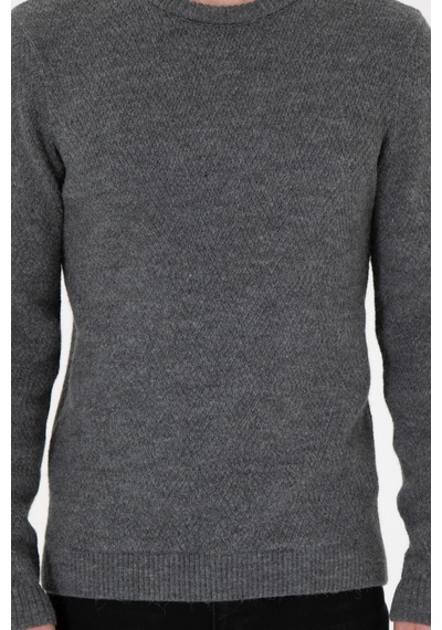 U.S. Polo Assn. Erkek Regular Fit Bisiklet Yaka Gri Melanj Kazak 50297049-VR086