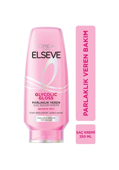 L'oreal Paris Elseve Glycolic Gloss Parlaklık Veren Saç Bakım Kremi 250ml