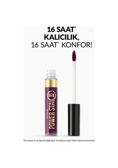 Avon Power Stay Kalıcı Likit Mat Ruj Power On Plum