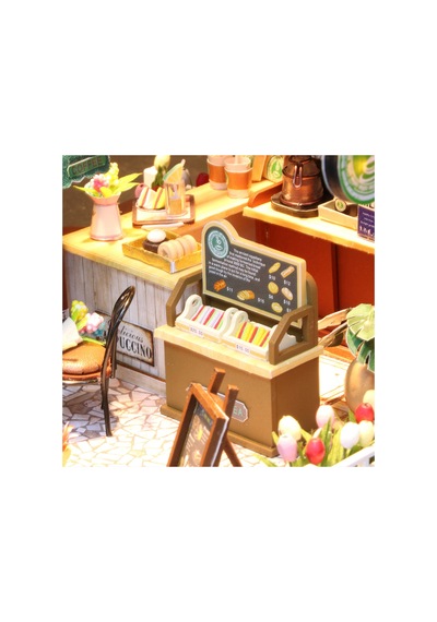 3d Puzzle Ahşap Minyatür Maket Kiti Dıy Kendin Yap Led Işıklandırmalı Maket Ev