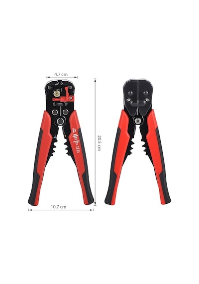 Aee 5 İ 1 Arada Otomatik Kablo Soyucu, Kesici, Kıvırıcı Ve Pabuç Sıkma Pensesi Automatic Wire Stripper & Crimper 0.2-6 Mm² Ayarlanabilir Soyma Uzunluğu, Ergonomik Tutma Kolu Asorti