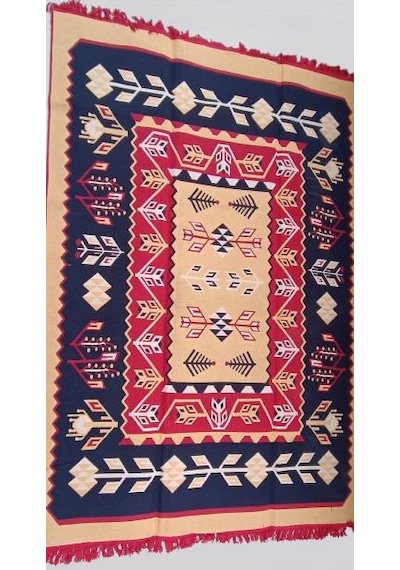 Kilim Antik 140-215 Otantik 90152 Motif Model Naturel Boya Çift Taraflı El Yapımı