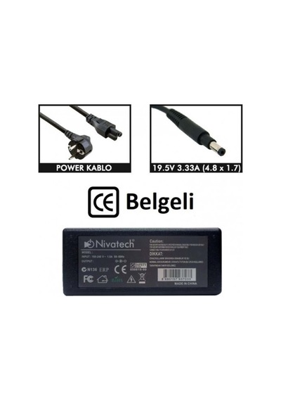 Nivatech Ntc-bc917 19.5v - 3.33a 4.8 1.7 Notebook Adaptörü