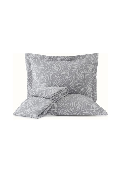 Palm Çift Kişilik Yatak Örtüsü Seti 200x230 Gri Çok Renkli