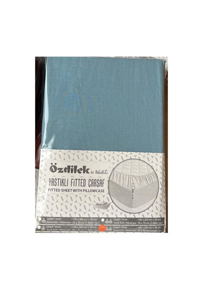 Özdilek Fitted Lastikli Çarşaf Seti Yastıklı Çarşaf %100 Pamuk Ranforce 180x200 Maldiv Colourist