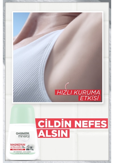 Garnier Mineral Magnezyum Ultra Kuru Kadın Roll-On 50 ML