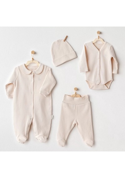 Melonika Bear Time 4'lü Hastane Çıkışı Light Beige Çok Renkli
