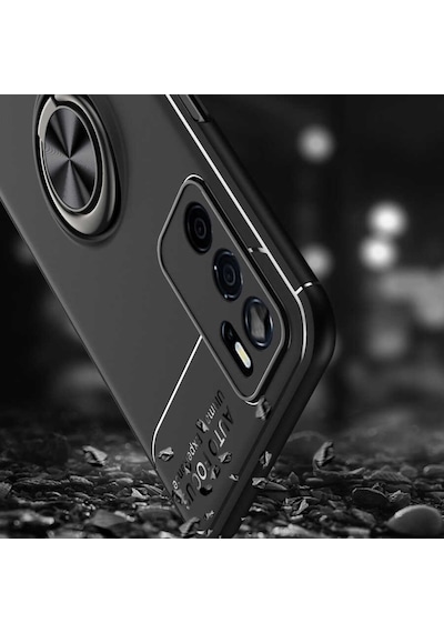 Oppo A16 Kilif Lens Yüzüklü Miknatisli Soft Premium Silikon Kapak 474337161