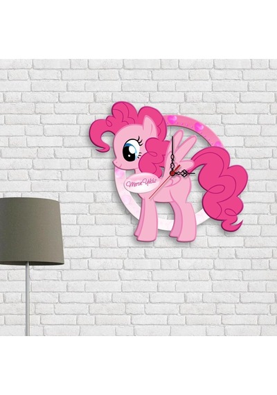 Kişiye Özel Little Pony Tasarımlı Ahşap Duvar Saati - 1 Çok Renkli