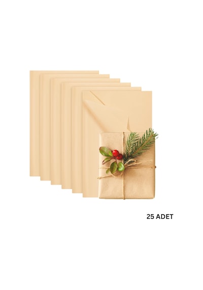 Kraft Pelur Kağıt - Hediye Ve Çiçek Paketleme Kağıdı, 25 Li Paket, 50x70 Cm