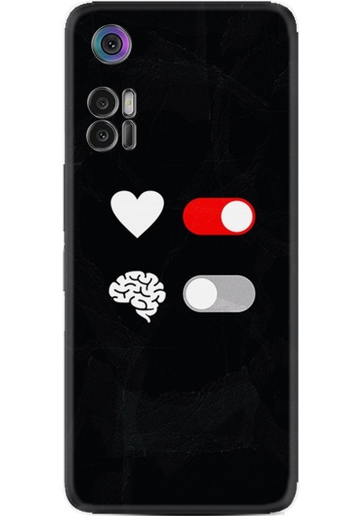 Tcl 30 Kılıf Silikon Desen Love Brain 1722