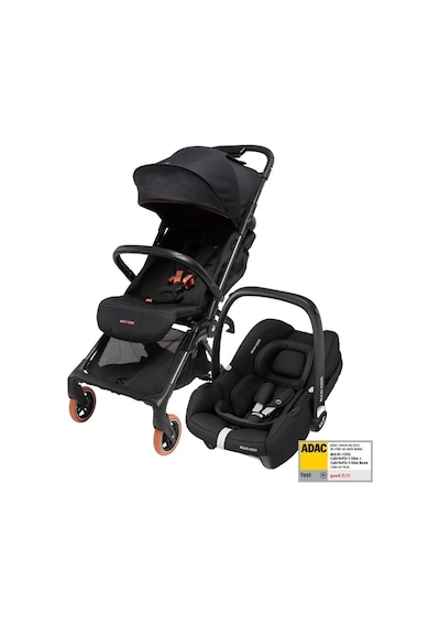Maxi-Cosi Oslo-Cabriofix I-Size Tek Elle Katlanabilen Ultra Kompakt Seyahat Sistem Bebek Arabası Black Sport