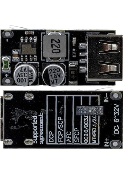 Weko Wk-22853 Usb-a Dc Voltaj Düşürücü Modül Telefon Şarj Devresi Giriş 6-32v Çıkış 5v To Q.c3.0 Step Down