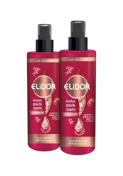 Elidor Brezilya Keratin Terapisi Sıvı Saç Bakım Sütü  2 x 200 ML