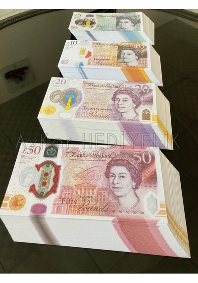 200 ADET KARMA 5-10-20-50 STERLİN BANKNOT POUND PARA GEÇERSİZ