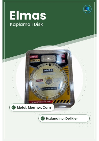 Çok Amaçlı Metal Kesme Diski Elmas Kaplamalı Demir Mermer Çelik C