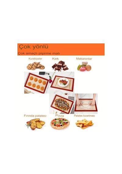 Yıkanabilir Silikon Pişirme Hamur Açma Matı Mıt1041