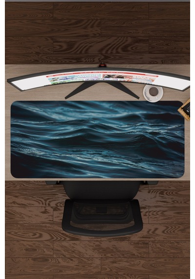 Okyanus Kaymaz Dikişli Kauçuk Oyuncu Mousepad V2 - 90x40 Xxl Gaming Mouse Pad Fare Altlığı