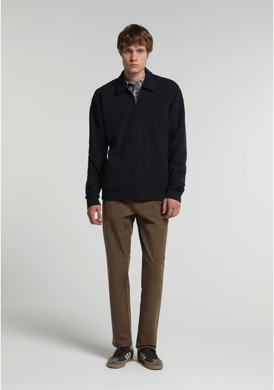 Colin's Colins Relaxed Fit Polo Yaka Düz Erkek Lacivert Sweatshirt Cl1082016 Q1.v2 Nav