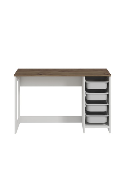 Hero Modern Çalışma Masası - 120 Cm Beyaz/antik Ceviz