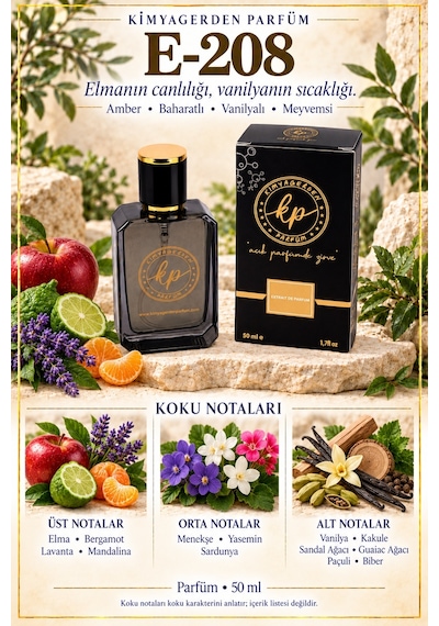 KP E-208 Erkek Parfüm EDP 50 ML