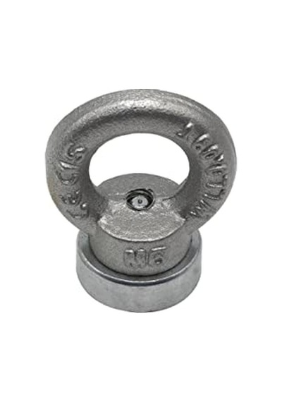 Mns Çok Güçlü Deniz Mıknatısı - Fishing Magnet - Neodyum Daimi Çelik Mıknatıs - Halkalı Pot Mıknatıs - Nikel Kaplı - Paslanmaz - Kararma Yapmaz - Tuzlu Suya Dayanıklı Ø25 Mm 15 Kg
