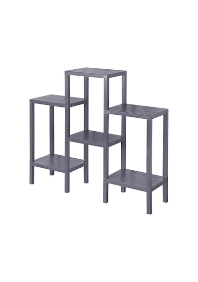 Mithra Life MIT1046 6 Katlı Plastik Gri Banyo Mutfak Rafı