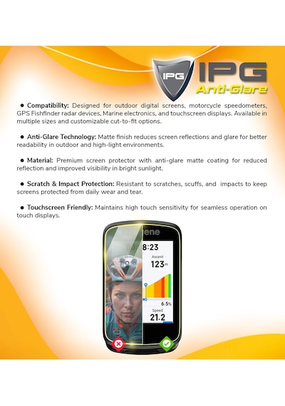 Xoss G/g+ Gen2 Gps Bisiklet Bilgisayarı Anti-glare Parlama Önleyici Mat Ekran Koruyucu 2 Adet