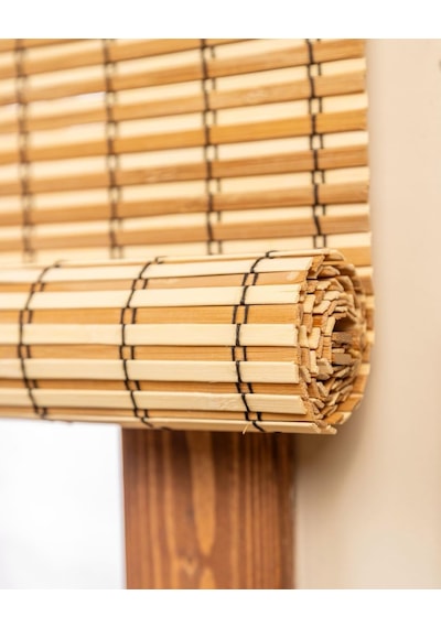 Rodos Ahşap Bambu Stor Perde 150 X 180 Çok Renkli