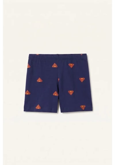 Defacto Superman Lisanslı 2li Lacivert Şortlu Pijama Takımı Erkek Bebek H8148a526hsnv42 Lacivert-nv42