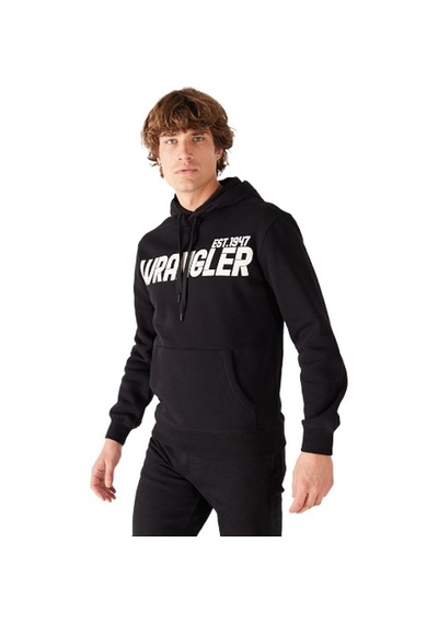 Wrangler Erkek Siyah Kapüşonlu Sweatshirt Sİyah