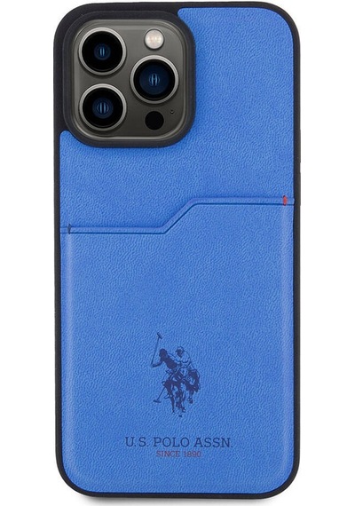 Apple iPhone Uyumlu 15 Pro Max Kılıf U.s. Polo Assn.  Lisanslı Baskı Logolu Pu Kartlıklı Kapak - Lacivert
