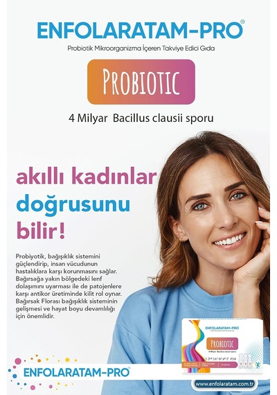Tr Enfolaratam Pro Probiotic Probiyotik Bacillus Clausii Sporları 4 Milyar Yetişkin