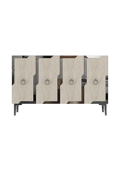 Ka1233bts Seza120 Konsol, Kahve Köşesi Ve Tv Sehpası, Çok Amaçlı Dolap Beyaz - Traverten - Sılver 120cm Ka1233bts Seza120 Konsol, Kahve Köşesi Ve Tv Sehpası, Çok Amaçlı Dolap Beyaz - Traverten - Sılver 120cm