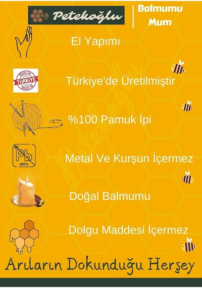 Petekoğlu 24 Adet 14cm El Yapımı Dilek Mumu Doğal Petek Balmumu Mum Beeswax Candle Bal Mumu Mum Sku: Smg8690010225986 10 Petekoğlu 24 Adet 14cm El Yapımı Dilek Mumu Doğal Petek Balmumu Mum Beeswax Candle Bal Mumu Mum Sku: Smg8690010225986 10