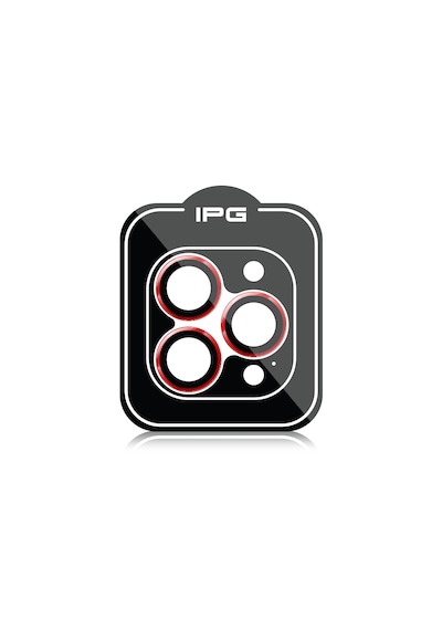 Apple Uyumlu iPhone 14 Pro / Pro Max İçin Ipg Kamera Lens Koruyucu - Kırmızı