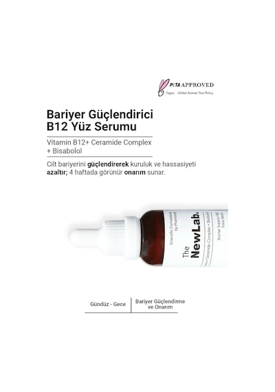 The NewLab Bariyer Güçlendirici B12 Yüz Serumu ( B12 Vitamini, Ceramide Complex, Bisabolol )